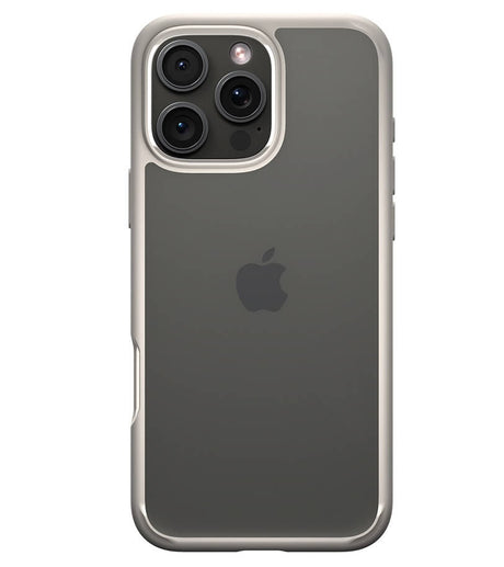 Противоударен Калъф за iPhone 16 Pro Max, Spigen Ultra Hybrid Case, Титаниев (2)