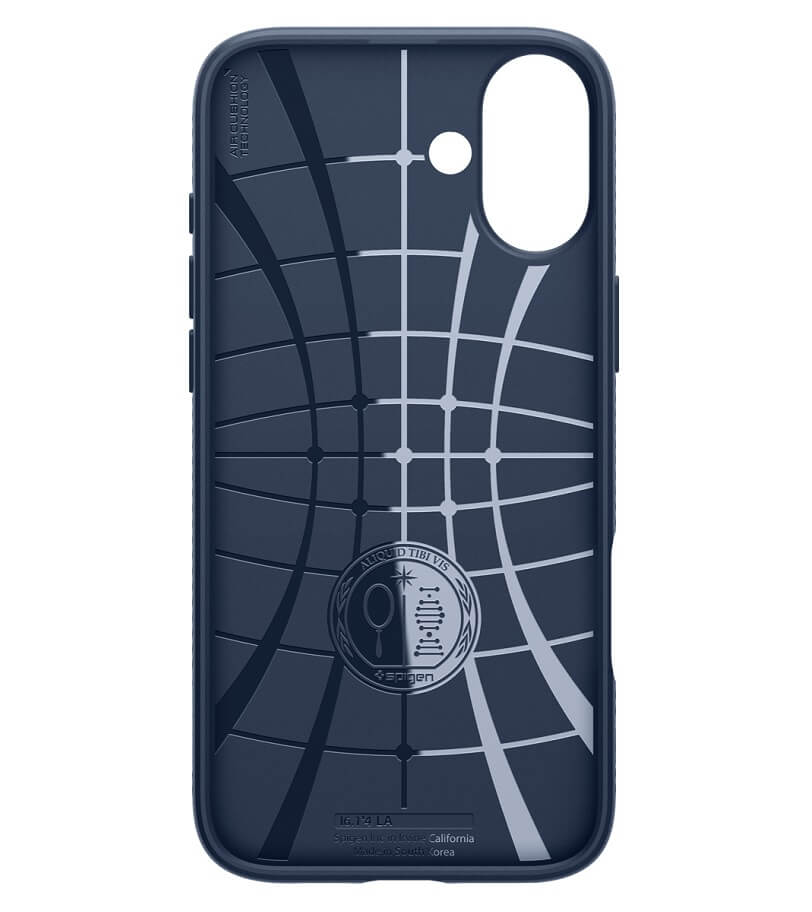 Противоударен Калъф за iPhone 16, Spigen Liquid Air Case, Син (4)