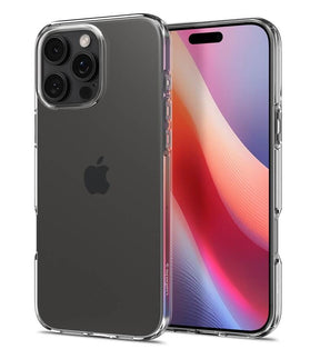 Противоударен Силиконов Калъф за iPhone 16 Pro, Spigen Liquid Crystal Case, Прозрачен