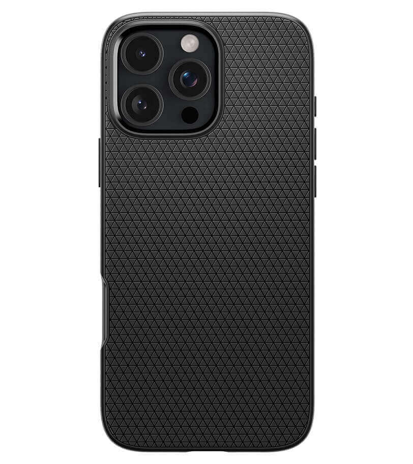 Противоударен Калъф за iPhone 16 Pro Max, Spigen Liquid Air Case, Черен (2)