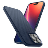 Противоударен Калъф за iPhone 16 Pro Max, Spigen Liquid Air Case, Син (9)