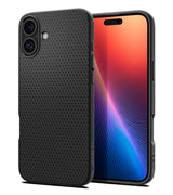Противоударен Калъф за iPhone 16, Spigen Liquid Air Case, Черен