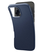 Противоударен Калъф за iPhone 16 Pro Max, Spigen Liquid Air Case, Син (6)