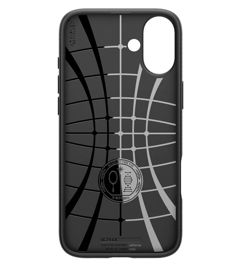 Противоударен Калъф за iPhone 16, Spigen Liquid Air Case, Черен (4)