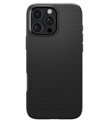 Противоударен Калъф за iPhone 16 Pro, Spigen Liquid Air Case, Черен (2)
