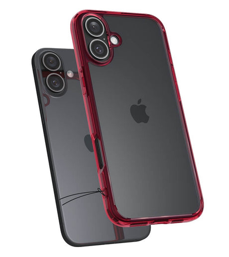 Противоударен Калъф за iPhone 16, Spigen Ultra Hybrid Case, Червен (2)