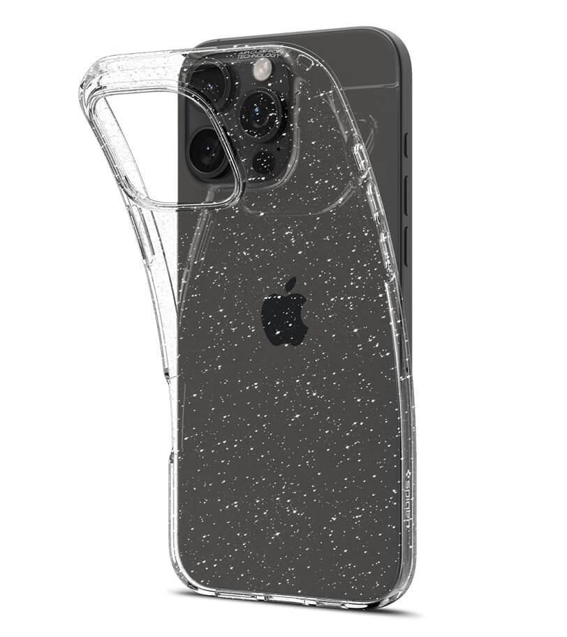 Блестящ Калъф за iPhone 16 Pro, Spigen Liquid Crystal Glitter Case, Прозрачен (2)