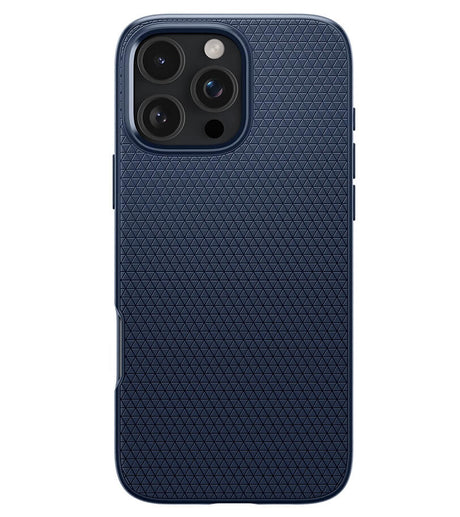 Противоударен Калъф за iPhone 16 Pro Max, Spigen Liquid Air Case, Син (2)