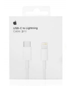 Оригинален USB-C Кабел за iPhone, Apple (Lightning) MQGH2ZM/A 2m, Бял