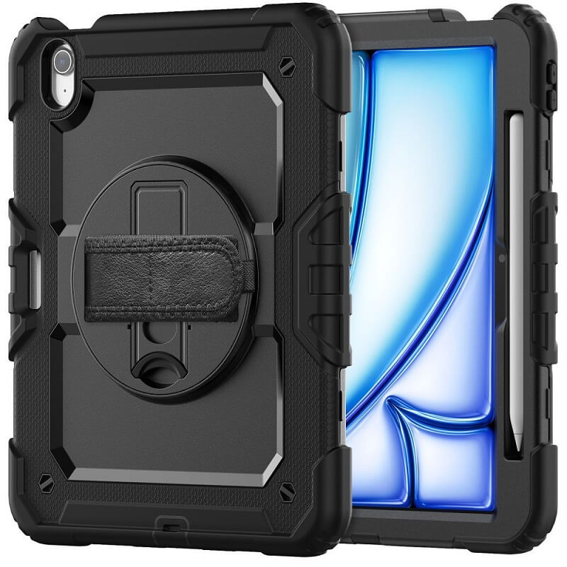 Калъф с Дръжка за iPad Air 13" M4/ M3/ M2, Tech-Protect Solid360 Case, Черен (4)