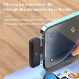 Безжичен Микрофон-Брошка за iPhone 2бр. с Lightning Приемник, Черен (4)