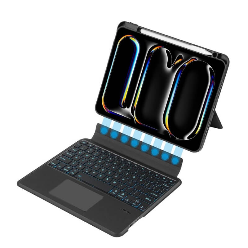 Калъф с Клавиатура за iPad Pro 11 2025-2024, Tech-Protect SC Pen Magnetic Keyboard Case, Черен