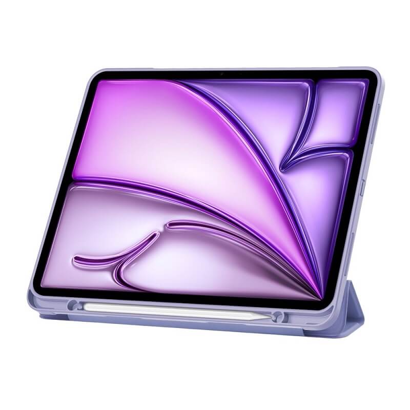 Защитен Калъф за Калъф за iPad Air 13" M4/ M3/ M2, Tech-Protect Trifold Slim Pen Case, Лилав (4)