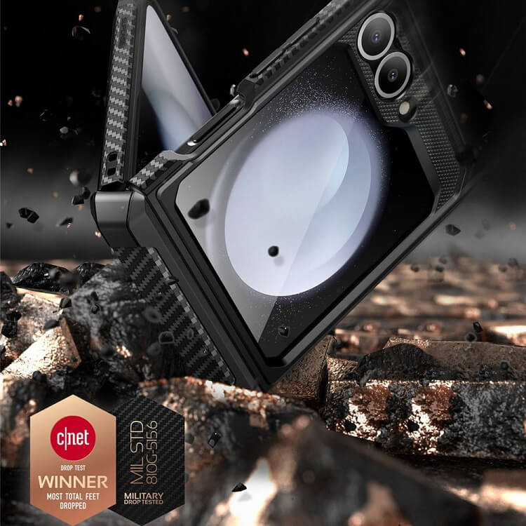 Противоударен Калъф за Samsung Z Flip 7 FE/Z Flip 6, Supcase Unicorn Beetle Pro, Черен (3)