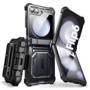 Противоударен Калъф за Samsung Z Flip 7 FE/Z Flip 6, Supcase Iblsn ArmorBox, Черен