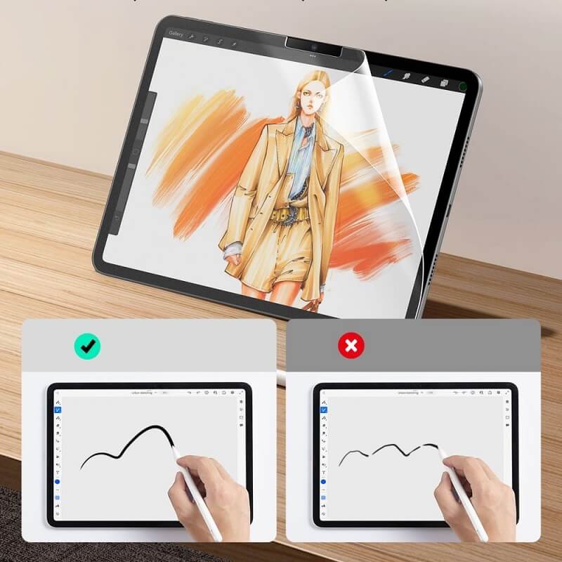 Матов Протектор за iPad Air 13" M4/ M3/ M2, ESR Paper Feel Glass, Прозрачен (6)