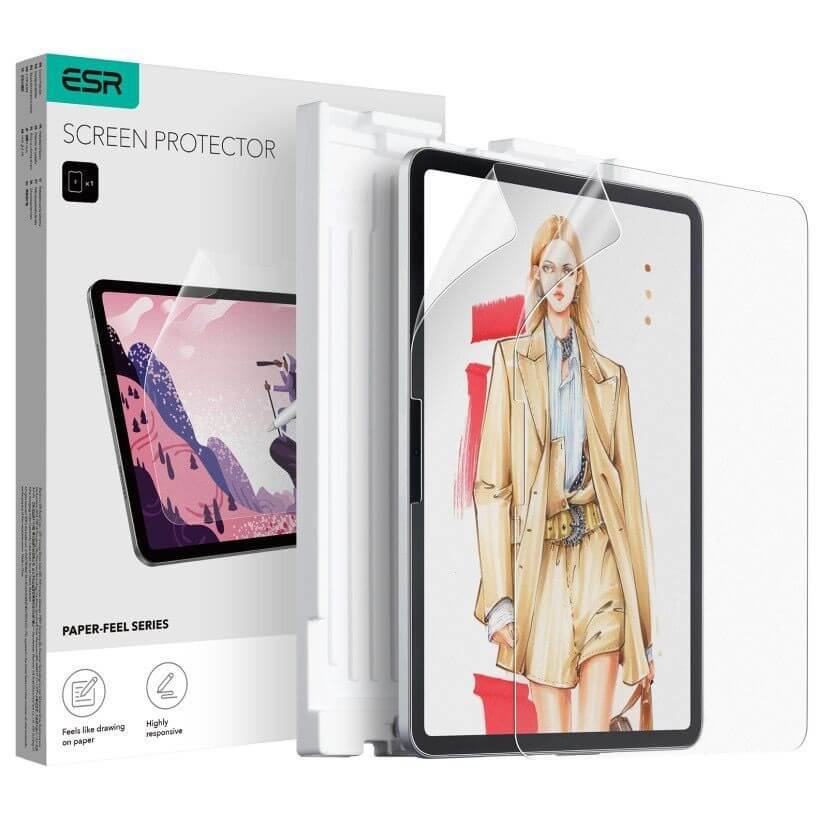 Матов Протектор за iPad Air 13" M4/ M3/ M2, ESR Paper Feel Glass, Прозрачен
