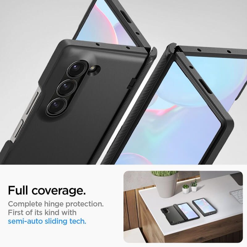 Калъф с Предпазител за Samsung Z Fold 6, Spigen Slim Armor Pro Case, Черен (6)