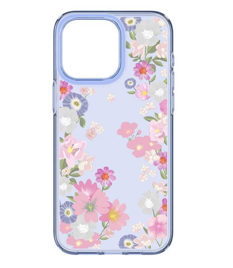 Противоударен Силиконов Калъф за iPhone 15 Pro, Spigen Liquid Crystal Blossom Case, Цветен (7)