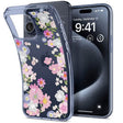 Противоударен Силиконов Калъф за iPhone 15 Pro, Spigen Liquid Crystal Blossom Case, Цветен