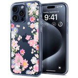 Противоударен Силиконов Калъф за iPhone 15 Pro, Spigen Liquid Crystal Blossom Case, Цветен (2)