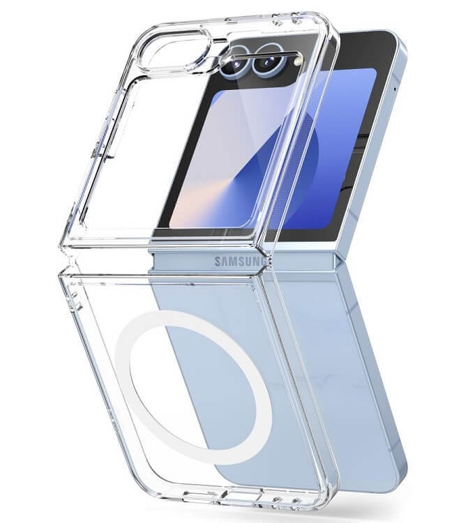 Magsafe Тънък Калъф за Samsung Z Flip 7 FE/Z Flip 6, Ringke Fusion Case, Прозрачен