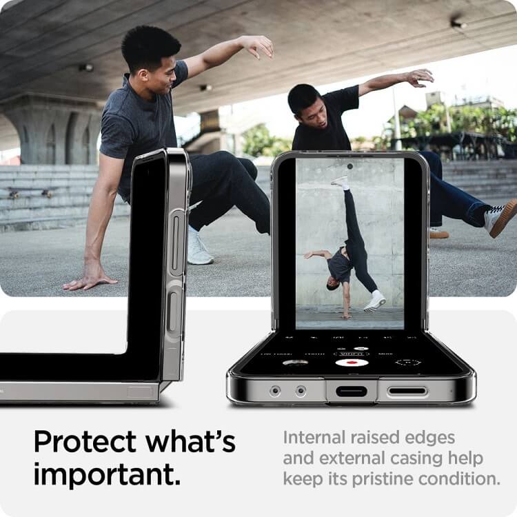 Тънък Калъф за Samsung Z Flip 7 FE/Z Flip 6, Spigen AirSkin Zero One Case, Черен (9)