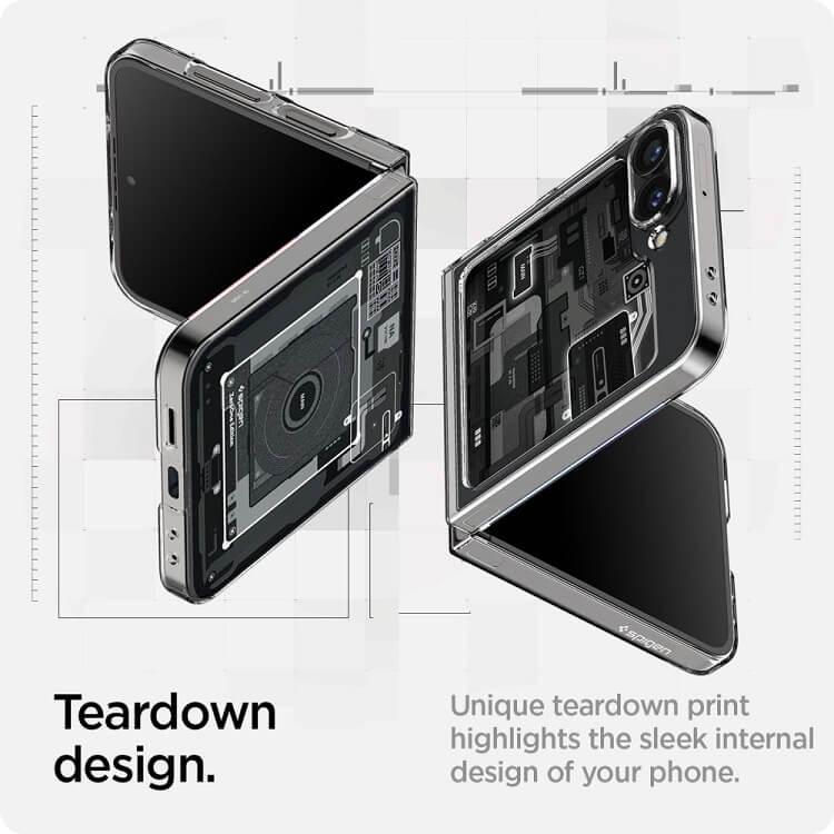 Тънък Калъф за Samsung Z Flip 7 FE/Z Flip 6, Spigen AirSkin Zero One Case, Черен (8)