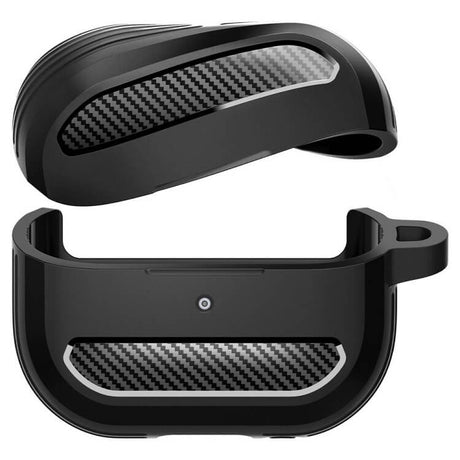 Калъф за Слушалки Samsung Galaxy Buds 3 Pro/ 3 FE/ 3, Spigen Rugged Armor Case, Черен (2)