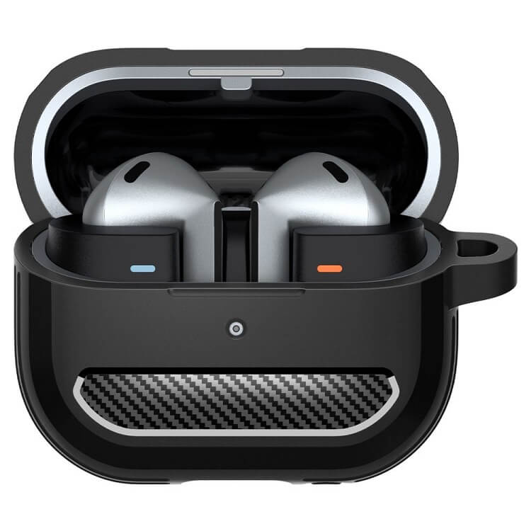 Калъф за Слушалки Samsung Galaxy Buds 3 Pro/ 3 FE/ 3, Spigen Rugged Armor Case, Черен (3)