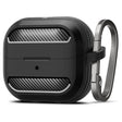 Калъф за Слушалки Samsung Galaxy Buds 3 Pro/ 3 FE/ 3, Spigen Rugged Armor Case, Черен
