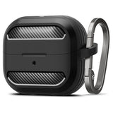 Калъф за Слушалки Samsung Galaxy Buds 3 Pro/ 3 FE/ 3, Spigen Rugged Armor Case, Черен