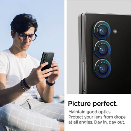 Протектор за Камерата на Samsung Z Fold 6, Spigen EZ Fit Optik Pro Glass tR 2бр., Черен (7)