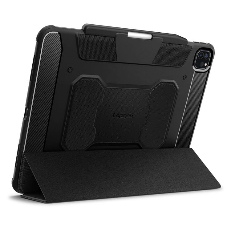 Противоударен Калъф за iPad Pro 13 2025-2024, Spigen Rugged Armor Pro Case, Черен (6)