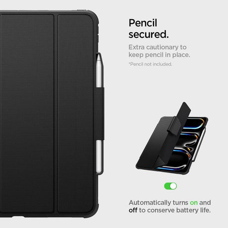 Противоударен Калъф за iPad Pro 13 2025-2024, Spigen Rugged Armor Pro Case, Черен (10)