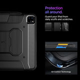 Противоударен Калъф за iPad Pro 13 2025-2024, Spigen Rugged Armor Pro Case, Черен (9)