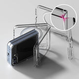 Magsafe Тънък Калъф за Samsung Z Flip 7 FE/Z Flip 6, Ringke Fusion Case, Прозрачен (6)