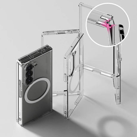 Magsafe Поликарбонатен Калъф за Samsung Z Fold 6, Ringke Fusion Case, Прозрачен (7)