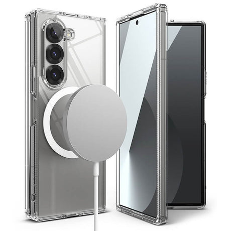 Magsafe Поликарбонатен Калъф за Samsung Z Fold 6, Ringke Fusion Case, Прозрачен (2)