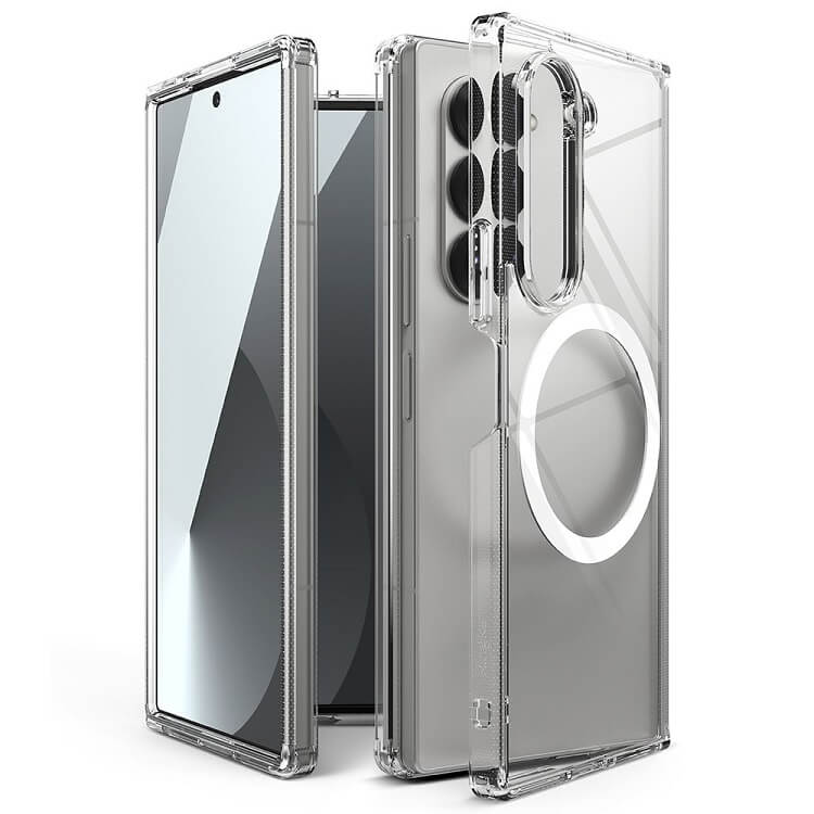 Magsafe Поликарбонатен Калъф за Samsung Z Fold 6, Ringke Fusion Case, Прозрачен (4)