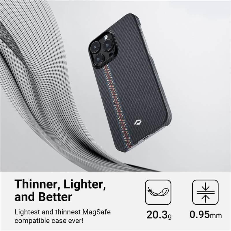 Magsafe Калъф за iPhone 14 Pro, Pitaka Fusion Weaving MagEZ 3 Rhapsody Case, Черен (6)