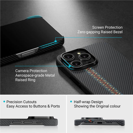 Magsafe Калъф за iPhone 14 Pro, Pitaka Fusion Weaving MagEZ 3 Rhapsody Case, Черен (4)
