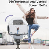 Блутут Статив с Осветление, Yesido Wireless Ring Light Tripod Selfie Stick, Черен (2)