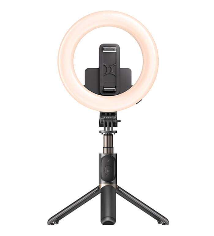Блутут Статив с Осветление, Yesido Wireless Ring Light Tripod Selfie Stick, Черен