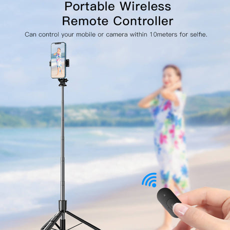 Блутут Статив, Yesido Wireless Selfie Stick-tripod Screw, Черен (5)
