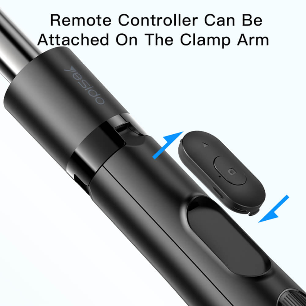 Блутут Статив, Yesido Wireless Selfie Stick-tripod Screw, Черен (7)
