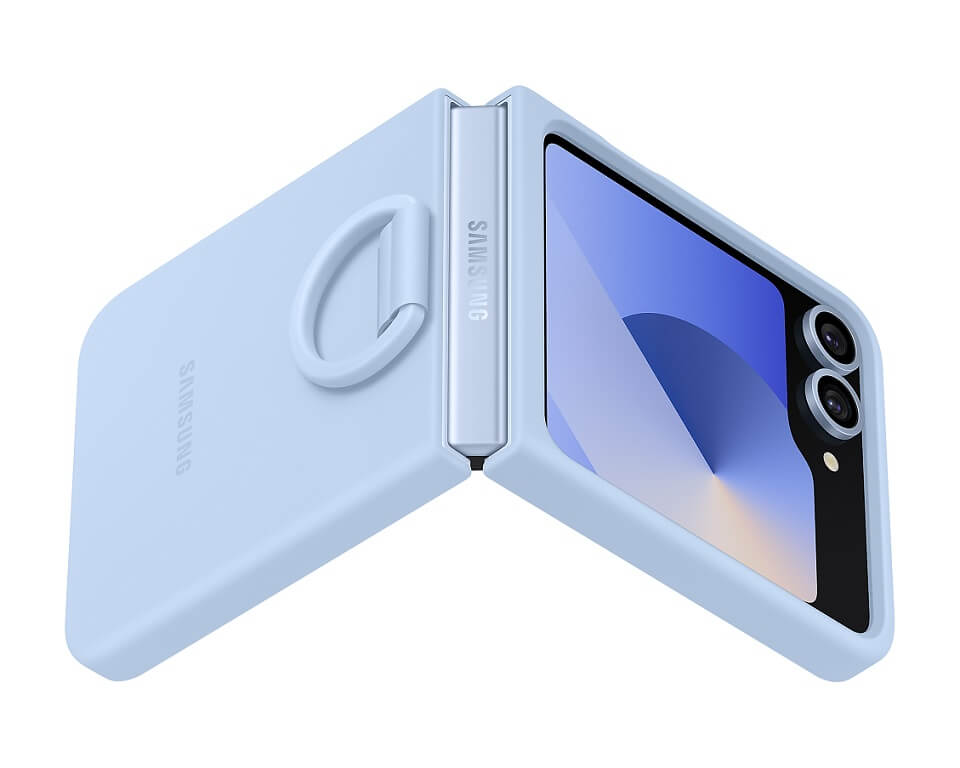 Оригинален Силиконов Калъф Samsung Z Flip 7 FE/Z Flip 6, Silicone Case EF-PF741TLEGWW, Син (4)