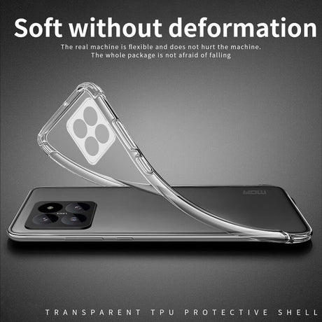 Силиконов Калъф за Xiaomi 14, GKK Clear TPU Case, Прозрачен (4)