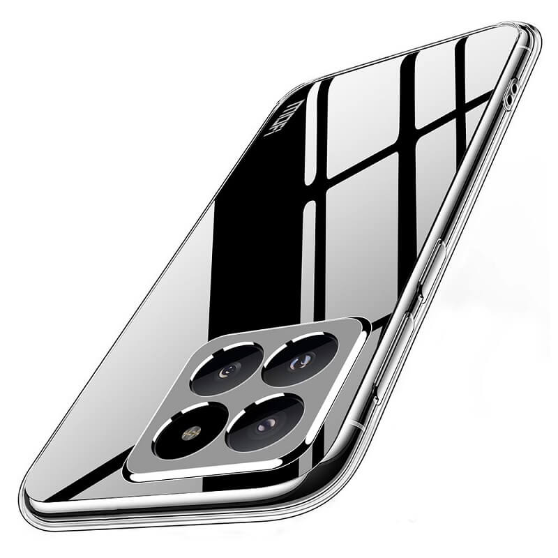 Силиконов Калъф за Xiaomi 14 Pro, GKK Clear TPU Case, Прозрачен (3)