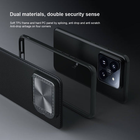 Удароустойчив Калъф за Xiaomi 14 Pro, Nillkin CamShield Prop Case, Черен (6)